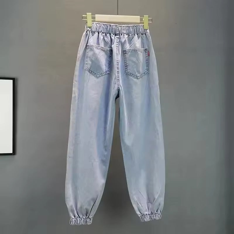 Light Blue  Rhinestone Pants